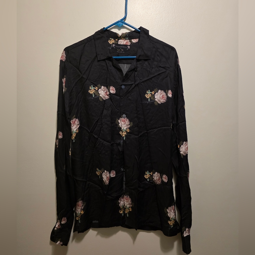 Calvin Klein Black and Pink Casual Button Down Shirt